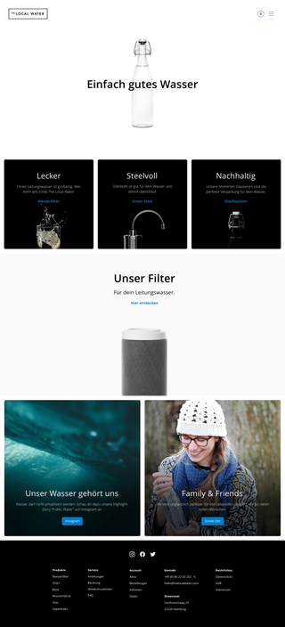 Screenshot of The Local Water - Website