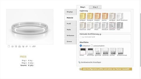Amodoro: Wedding Ring Configurator
