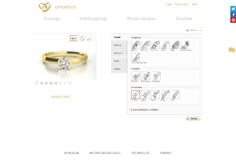 Wedding Ring Configurator: Screenshot 1