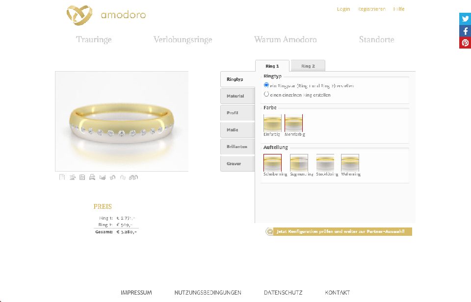 Wedding Ring Configurator: Screenshot 2