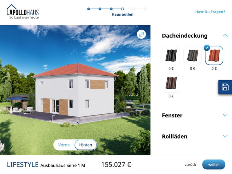 Prefabricated house configurator: Screenshot 3
