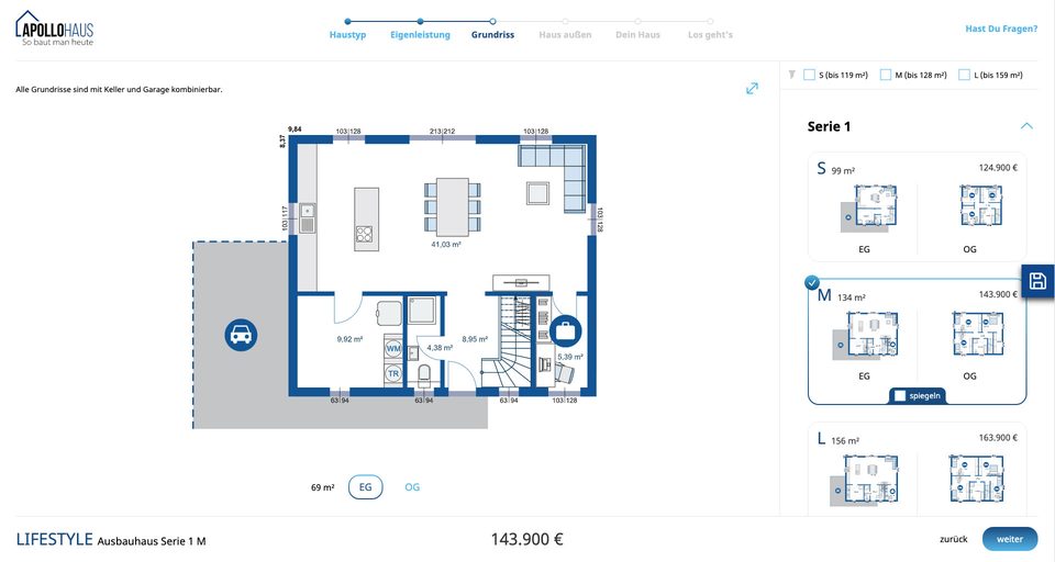 Prefabricated house configurator: Screenshot 6
