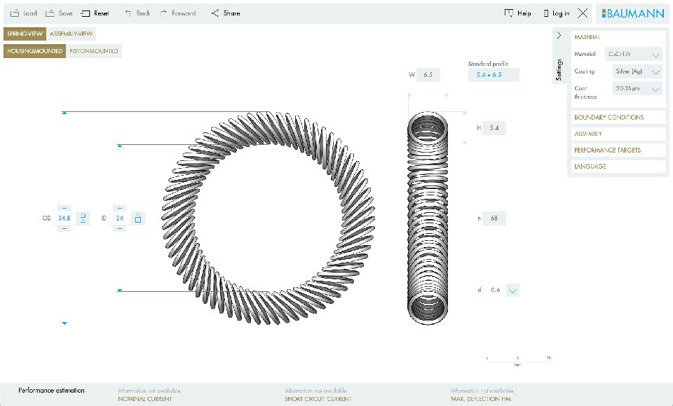 Feder-Konfigurator: Screenshot 1